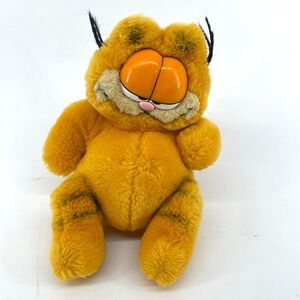 Vintage 1981 Dakin Garfield Plush Hard Eyes 6" Classic Toy Sitting Taiwan
